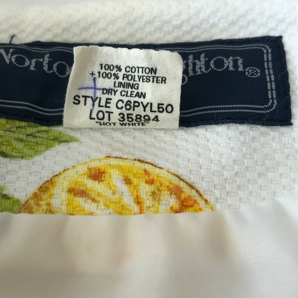 Vintage 90s Y2K Norton McNaughton Waffle Cotton White Lemon Vest - Size 8P - Picture 10 of 10